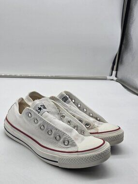 Converse All Star Slip OX Shoes Mens Size 5 White Canvas Sneakers M7652